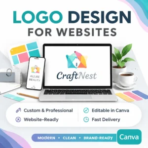 Canva Logo Design, Canva Website Logo Design Modern, Professional & Brand-Ready